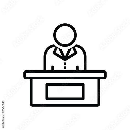 Black solid icon for executive