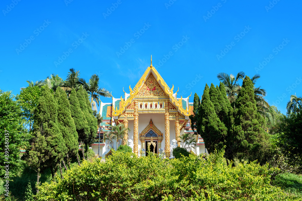 The beautiful Thai Buddhist temple is a holy place for the Thai people.