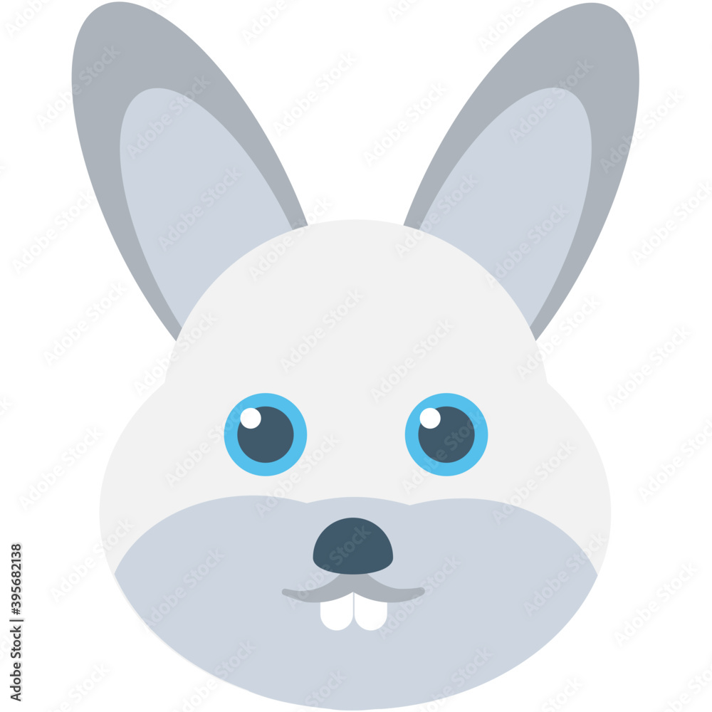 Obraz premium Rabbit Flat Vector Icon 