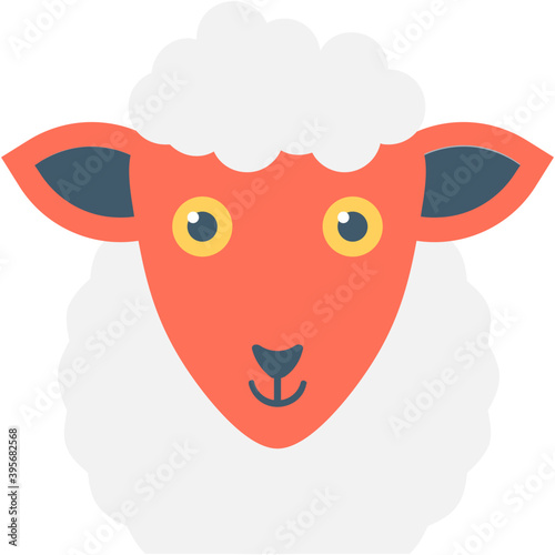 
Sheep Flat Vector Icon
