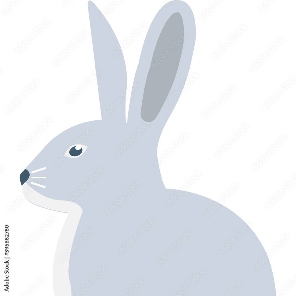 Obraz premium Rabbit Flat Vector Icon 