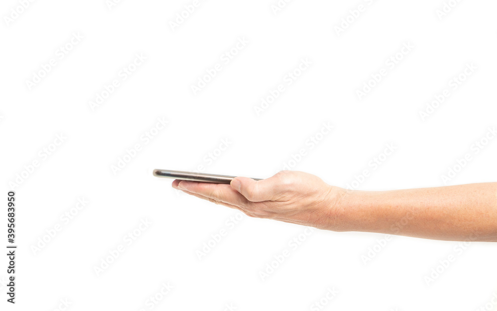 Naklejka premium Smartphone on hand