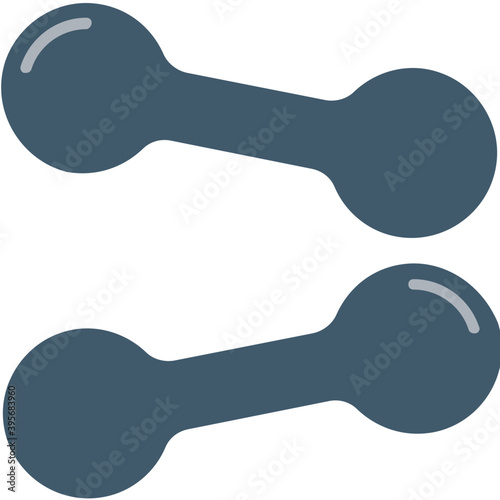 
Dumbbell Flat Vector Icon
