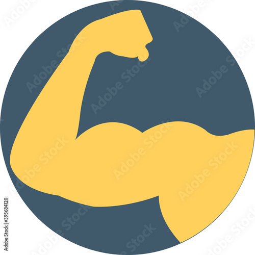  Muscle Flat Vector Icon 