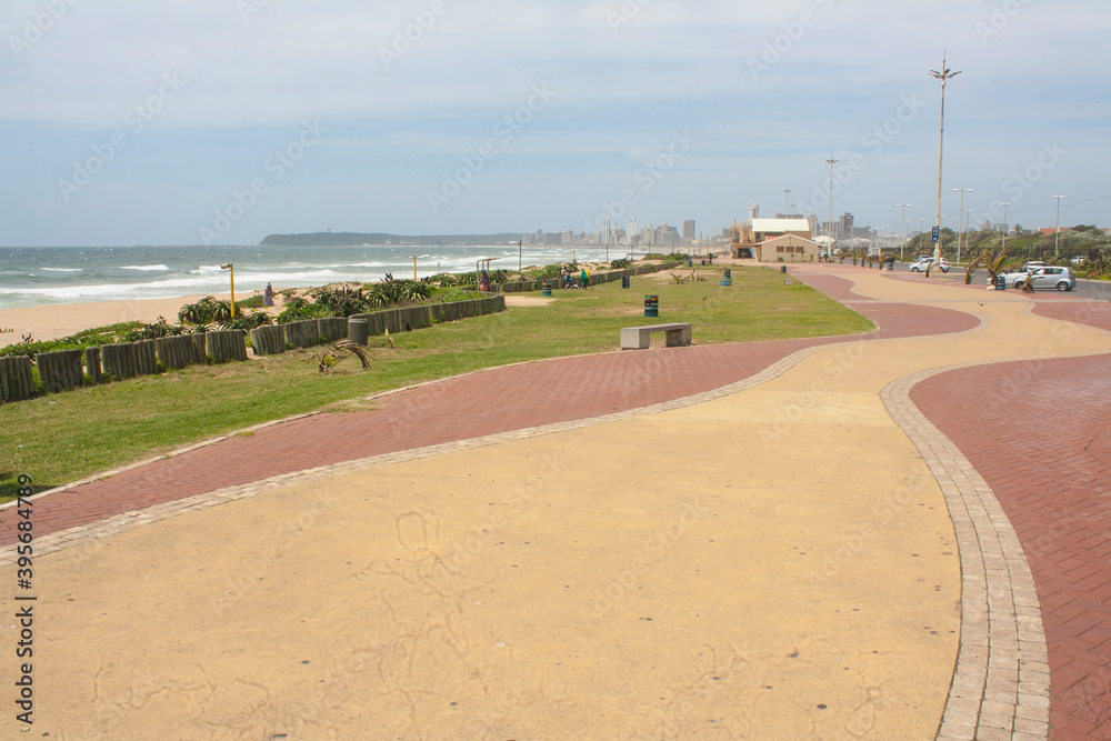 Paved Promenade on Beachfront of Durban's Golden Mile