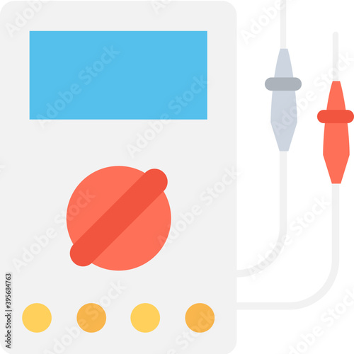 
Voltmeter Flat Vector Icon
