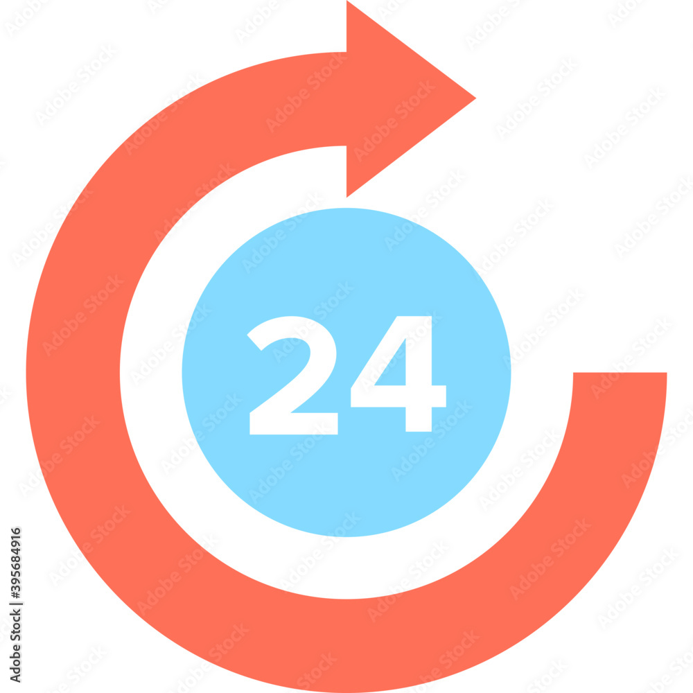 custom made wallpaper toronto digital
Twenty Four Hours Flat Vector Icon
