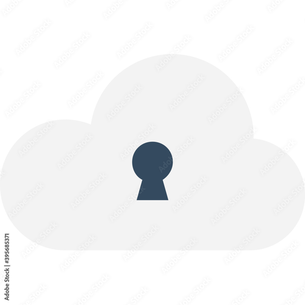 Cloud Security Flat Vector Icon
Cloud Security Flat Vector Icon