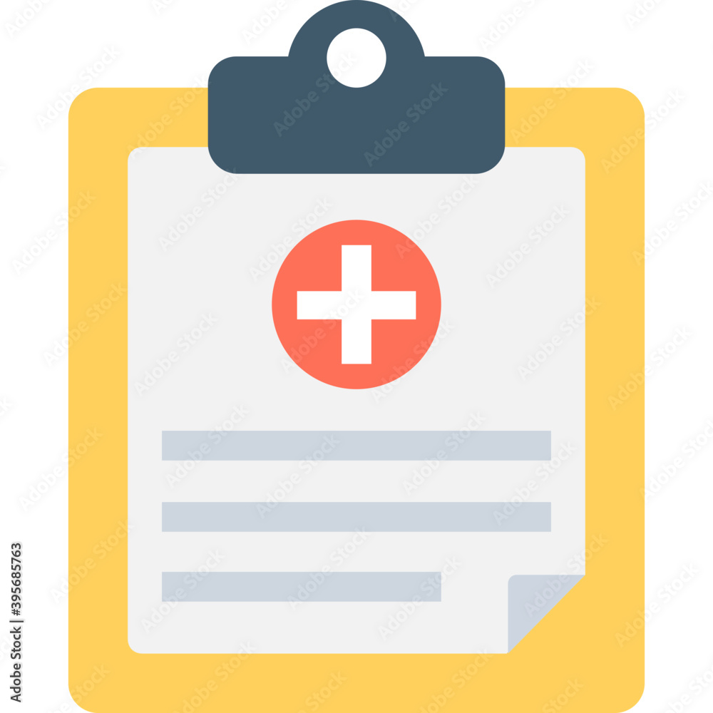 Obraz premium medical Report Flat Vector Icon 