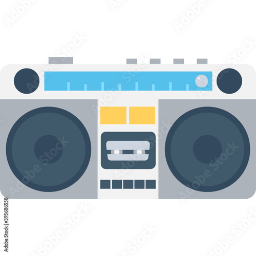 
Cassette player icon, boombox for web and mobile
