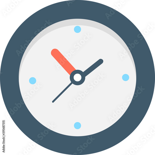 
Clock icon in flat trendy design
