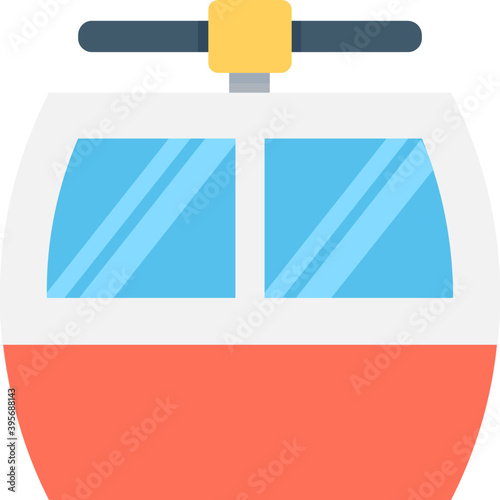 
Tram Flat vector Icon
