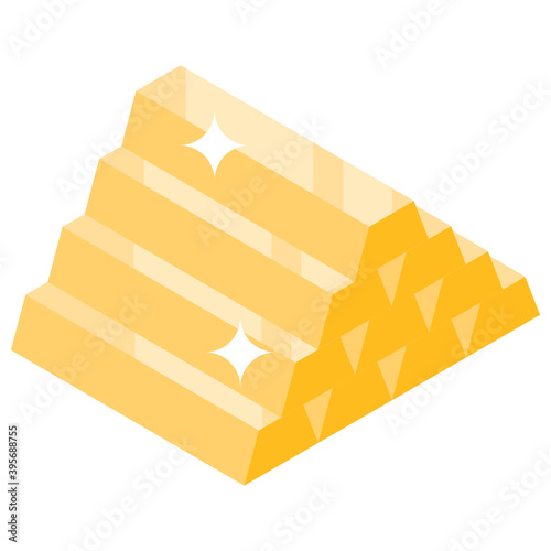 
Design of billion, trendy vector style of gold stack 
