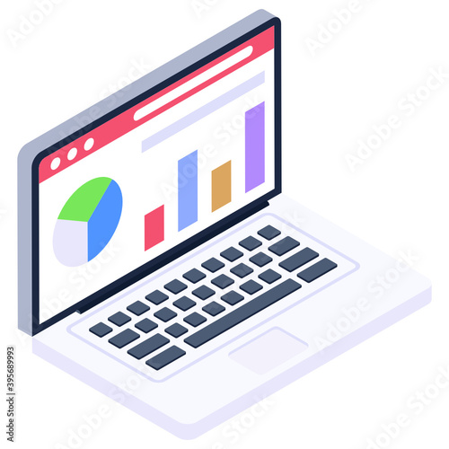  Data inside mobile phone, concept of mobile analytics isometric icon 