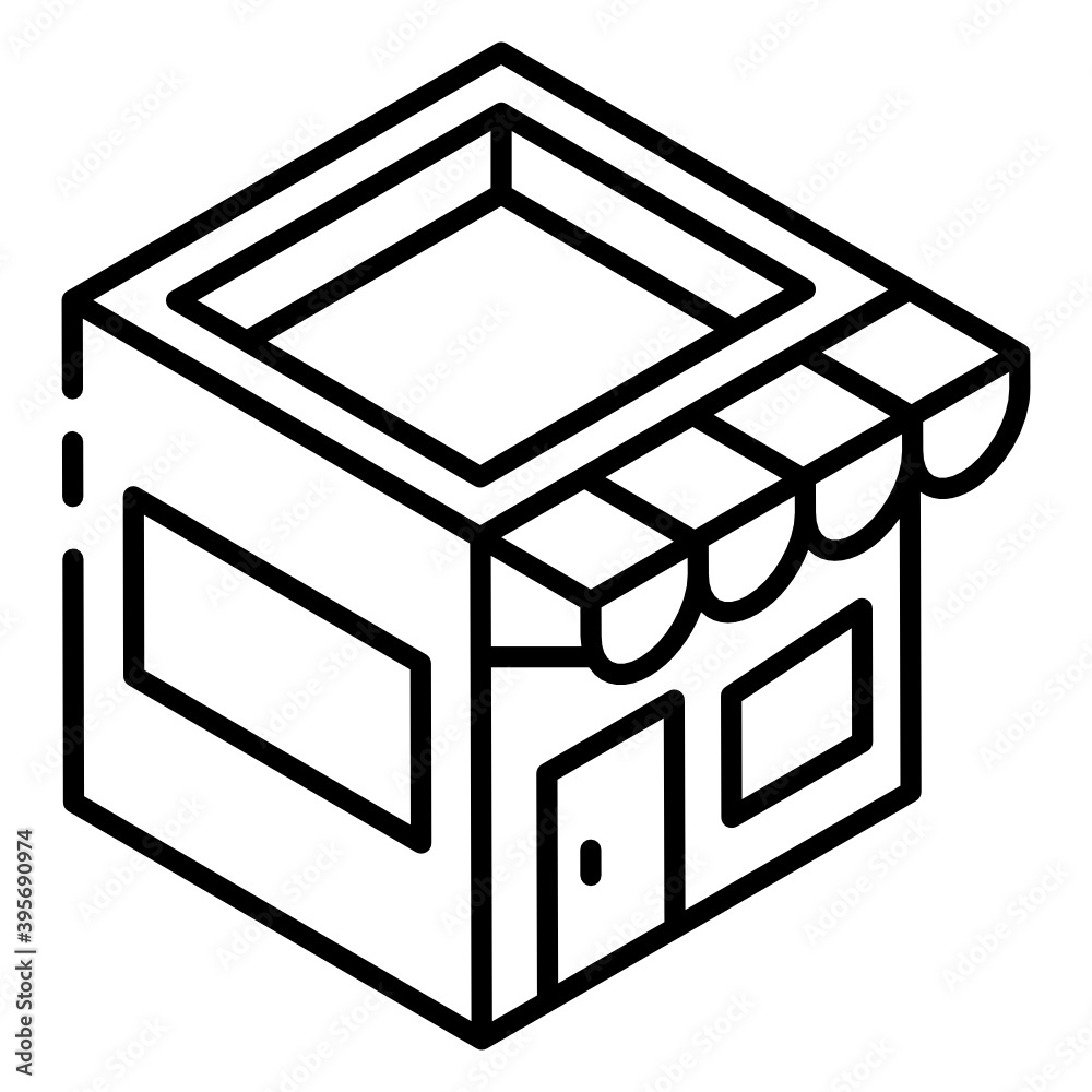 Building architecture of shop, glyph isometric vector design
Building architecture of shop, glyph isometric vector design