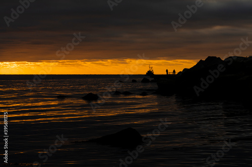 sunset on the black sea