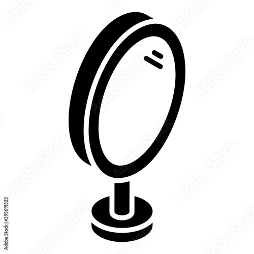 
An icon design of vanity mirror. Editable vector 

