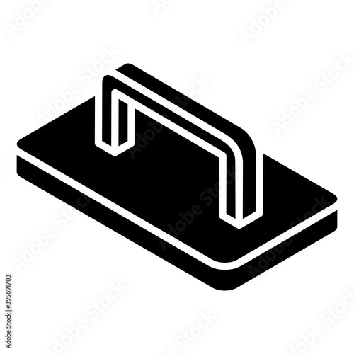 
Modern style icon of plastering trowel 
