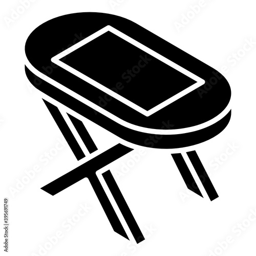 
An icon design of folding table having editable quality 
