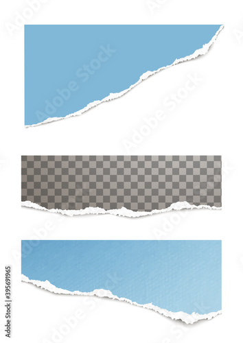 Realistic torn paper edge with shadow vector template. ripped broken piece of color carton page with empty area for your text. Mockup for banner, leaflet, cover, poster design. 