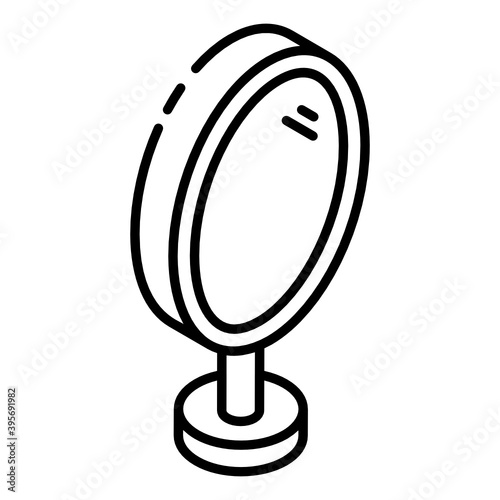 
An icon design of vanity mirror. Editable vector 
