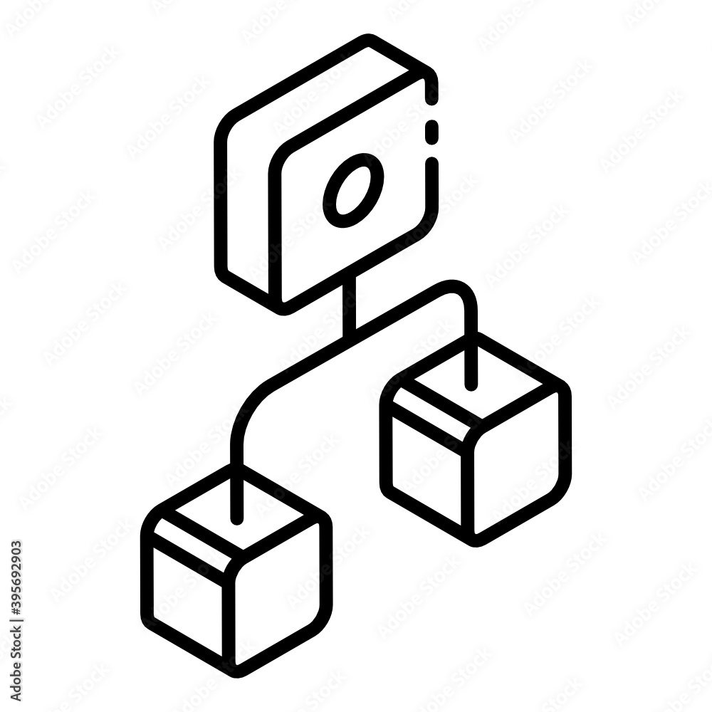 Share data, glyph isometric icon of folder network
Share data, glyph isometric icon of folder network