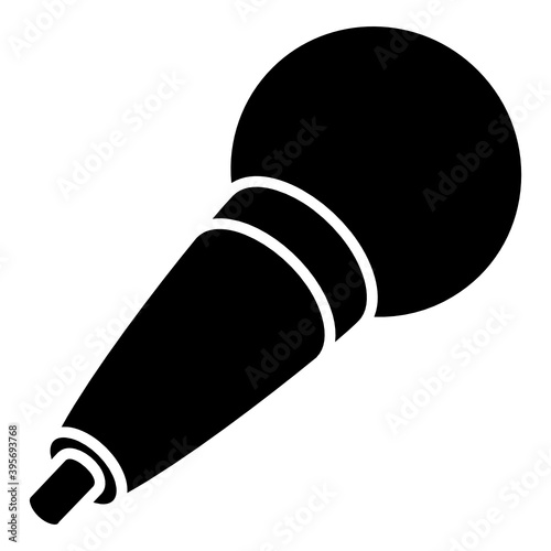 
Audio mic icon, vector design of journalism mic 
