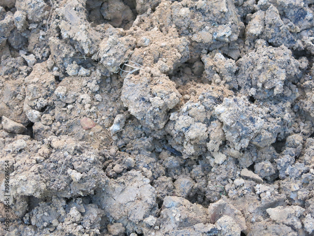 Fototapeta premium plowed and dug brown soil for background