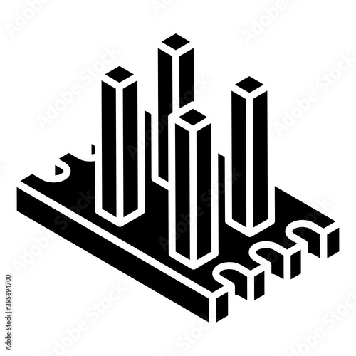  Trendy design of computer component icon 