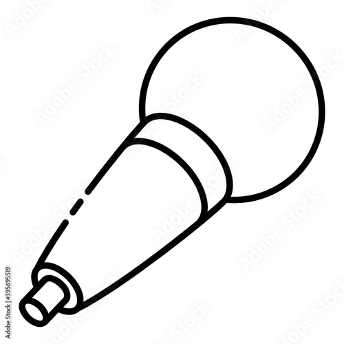 
Audio mic icon, vector design of journalism mic 
