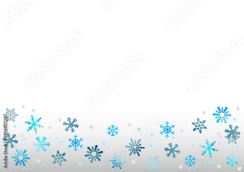 水彩 雪 結晶 冬 フレーム 背景 壁紙