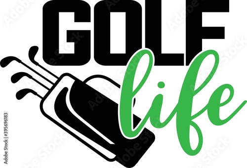 Golf life on the white background. Vector illustration