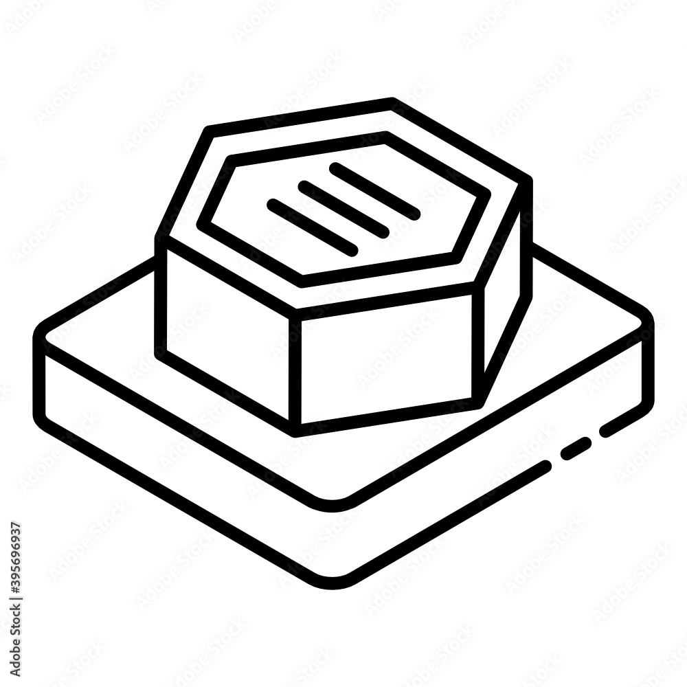 Hardware tool, glyph isometric icon of nut
Hardware tool, glyph isometric icon of nut