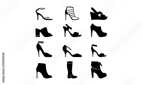 Woman high heels and shoes set illustration vector