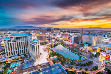 Keuken achterwand Las Vegas Skyline Las Vegas in schemering  © Kovacs