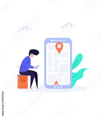 Mobile Navigation Illustration 