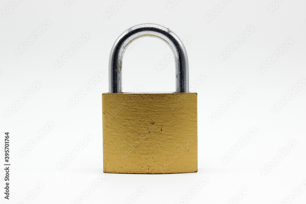A picture of padlock isolated on white background A picture of padlock isolated on white background
