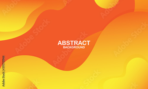 Liquid color background design. Orange elements with fluid gradient. Dynamic shapes composition. Eps10 vector