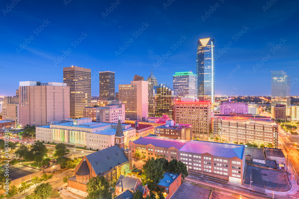 Oklahoma City, Oklahoma, USA downtown skyline