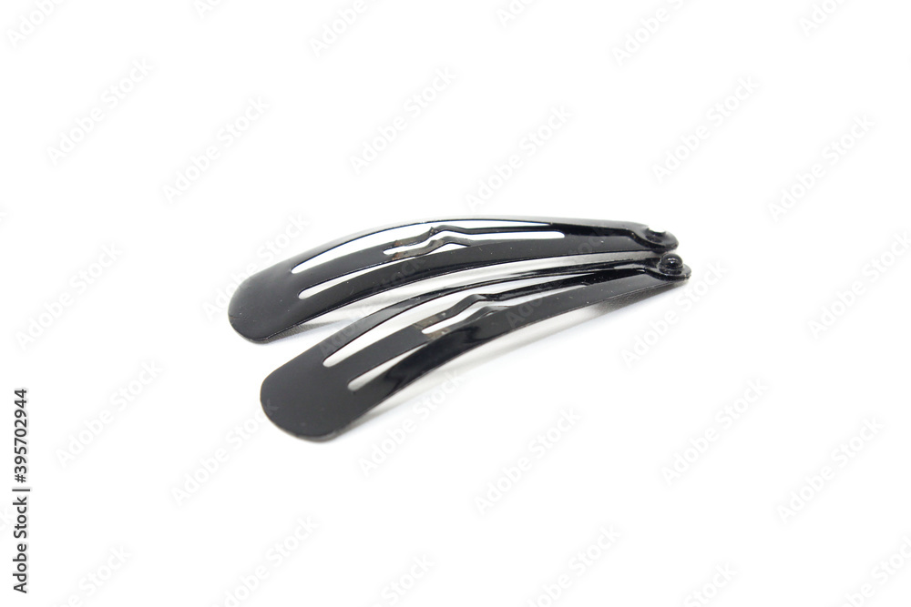 A picture of hair clips isolated on white background A picture of hair clips isolated on white background