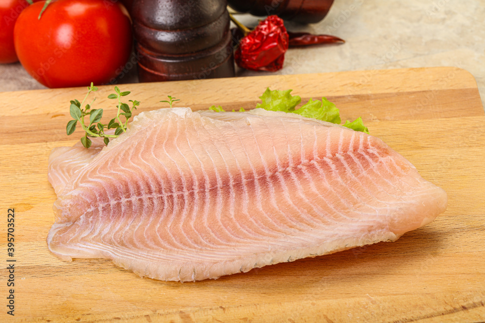 Raw tilapia fish for cooking Raw tilapia fish for cooking