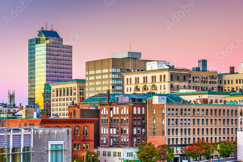 Fototapeta Worcester, Massachusetts, USA Skyline