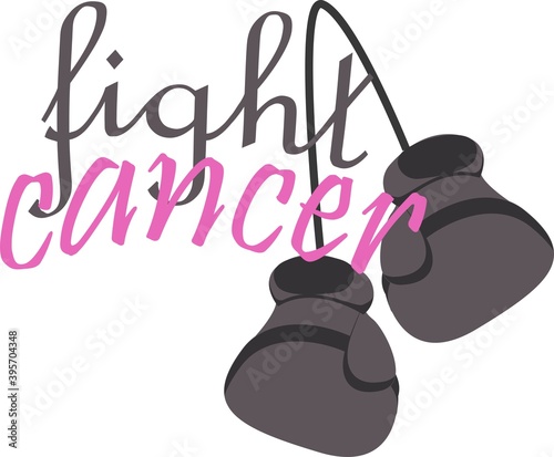 Fight cancer on the white background. Vector illustration