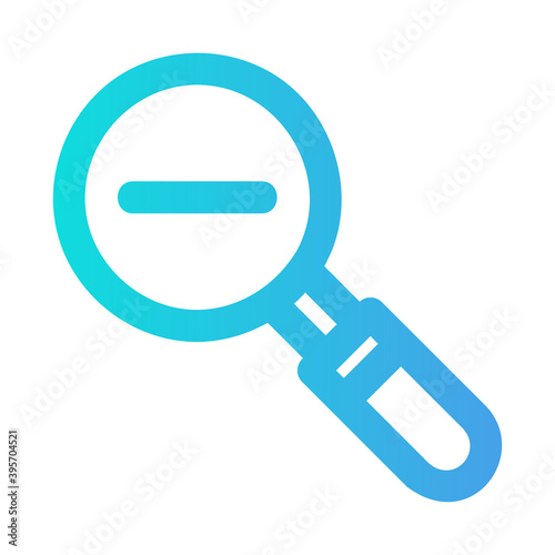 Zoom Out icon vector illustration in gradient style for any projects