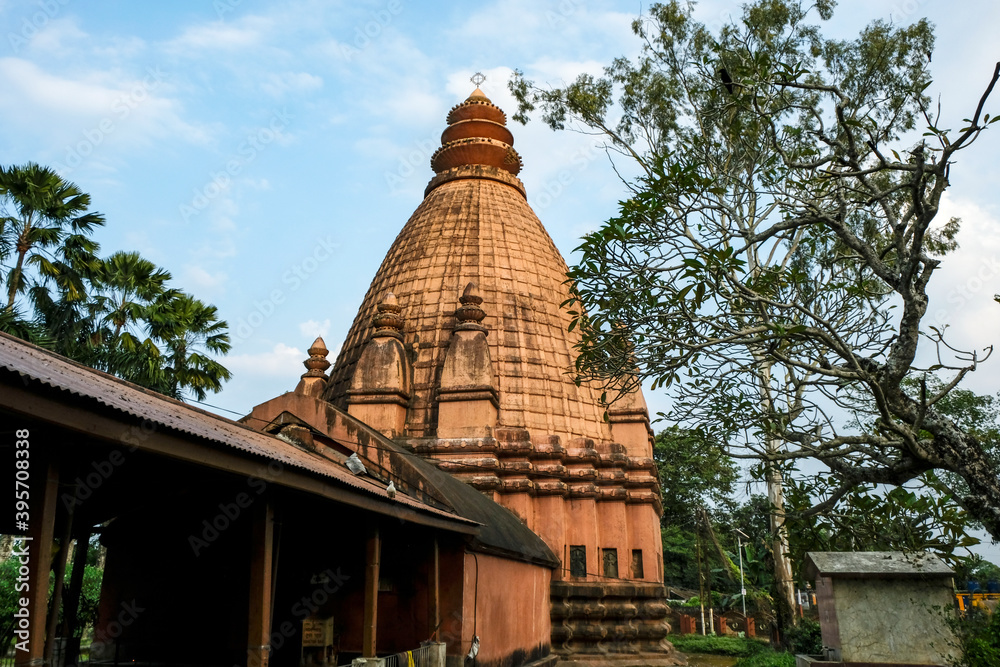 Sivasagar, India - November 2020: Hindu temple Vishnu Dol on November 21, 2020. It was built during the reign of Ahom dynasty in Sivasagar, Assam, India.