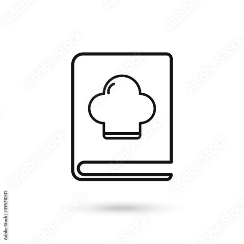 Recipe book icon. Recipe book flat design symbol from Kitchen collection. Flat design