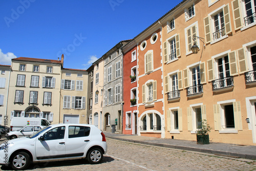 altaroche square in issoire in auvergne (france)
