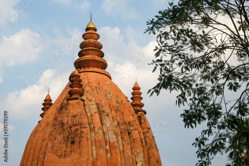 Sivasagar, India - November 2020: Hindu temple Siva Dol on November 21, 2020. It was built during the reign of Ahom dynasty in Sivasagar, Assam, India. photo