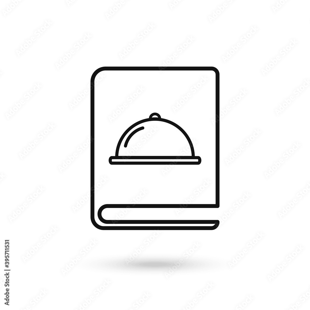 Recipe book icon. Recipe book linear symbol design from Kitchen collection. Flat design Recipe book icon. Recipe book linear symbol design from Kitchen collection. Flat design