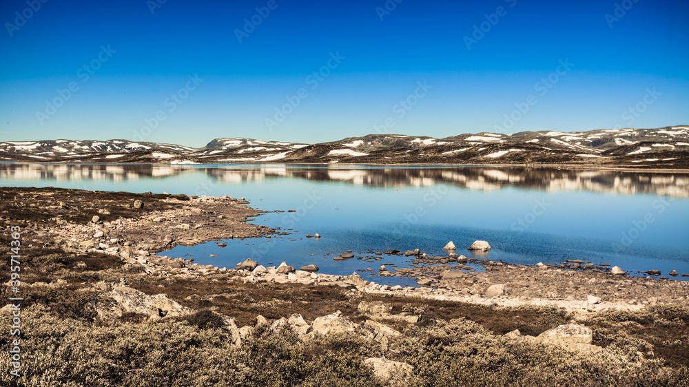 Hardangervidda mountain plateau landscape, Norway